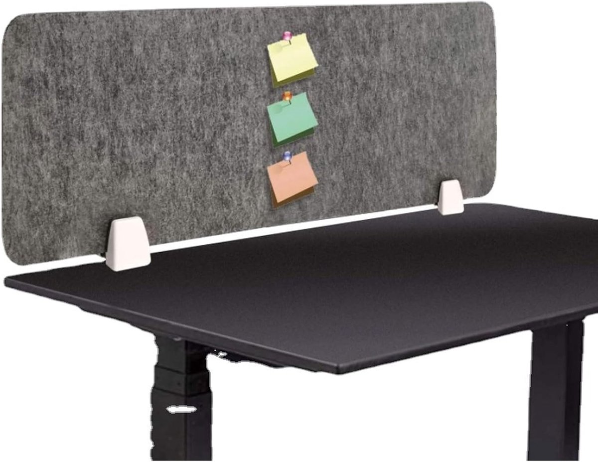 Bureau scheidingswand - Bureauverdelers akoestisch - Privacy creëren - Gemaakt van vilt - 30 x 40 cm - Grijs — cadeau in Cadeau-ideeën - foto 6
