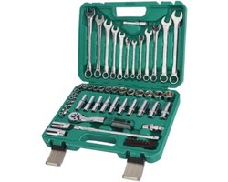 Gereedschapskist 69-delig - Reparatieset Monteursgereedschap - Auto Onderhoud - Chroom Vanadium Staal - 34.5x25x6cm - Zwart
