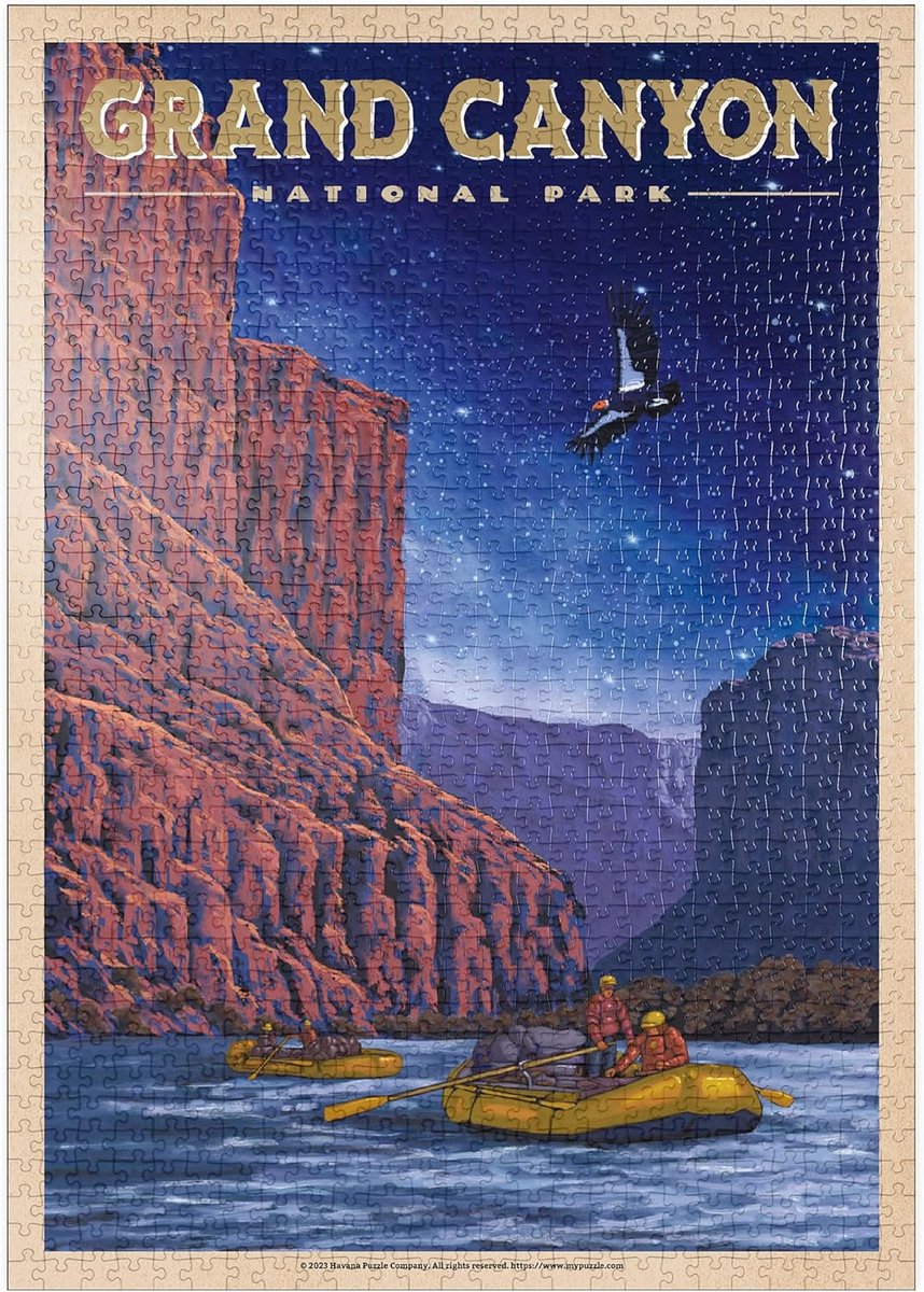 Legpuzzel Grand Canyon - Puzzel 1000 stukjes - Ontspanning thuis - Hoge resolutie print - 1000 Stukjes - Meerkleurig