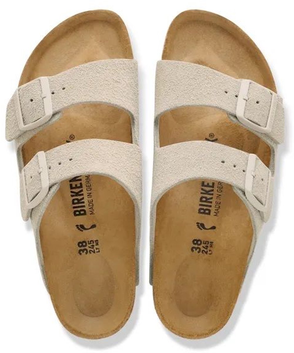 Birkenstock Arizona Suede Leather Oyster Beige