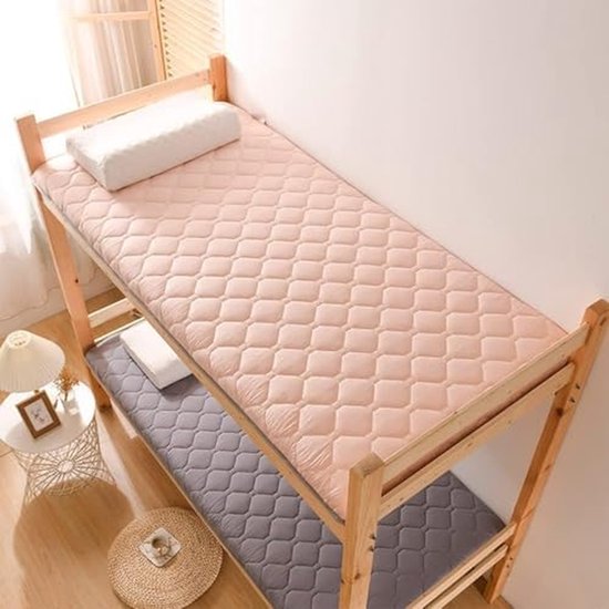 Japanse futonmatras - Vloermatras campingbed - Comfortabel slapen - Opvouwbaar draagbaar ontwerp - 120 x 200 cm - Roze — afbeelding 4