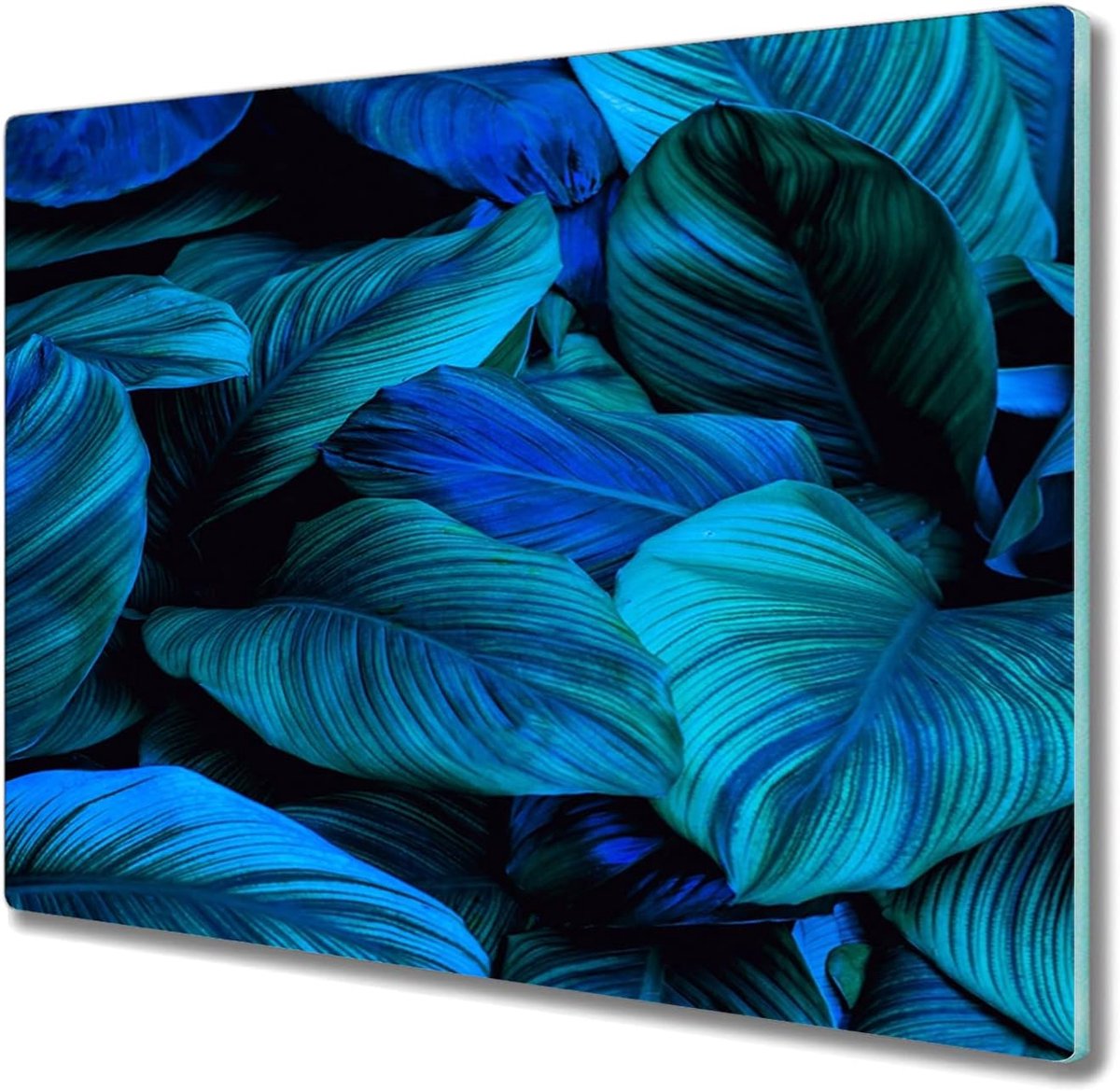 Glazen Snijplank - Kookplaatafdekking Fornuisafdekplaat - Keukenwerkblad Beschermen - Hittebestendig tot 200°C - 60 x 52 cm - Zwart