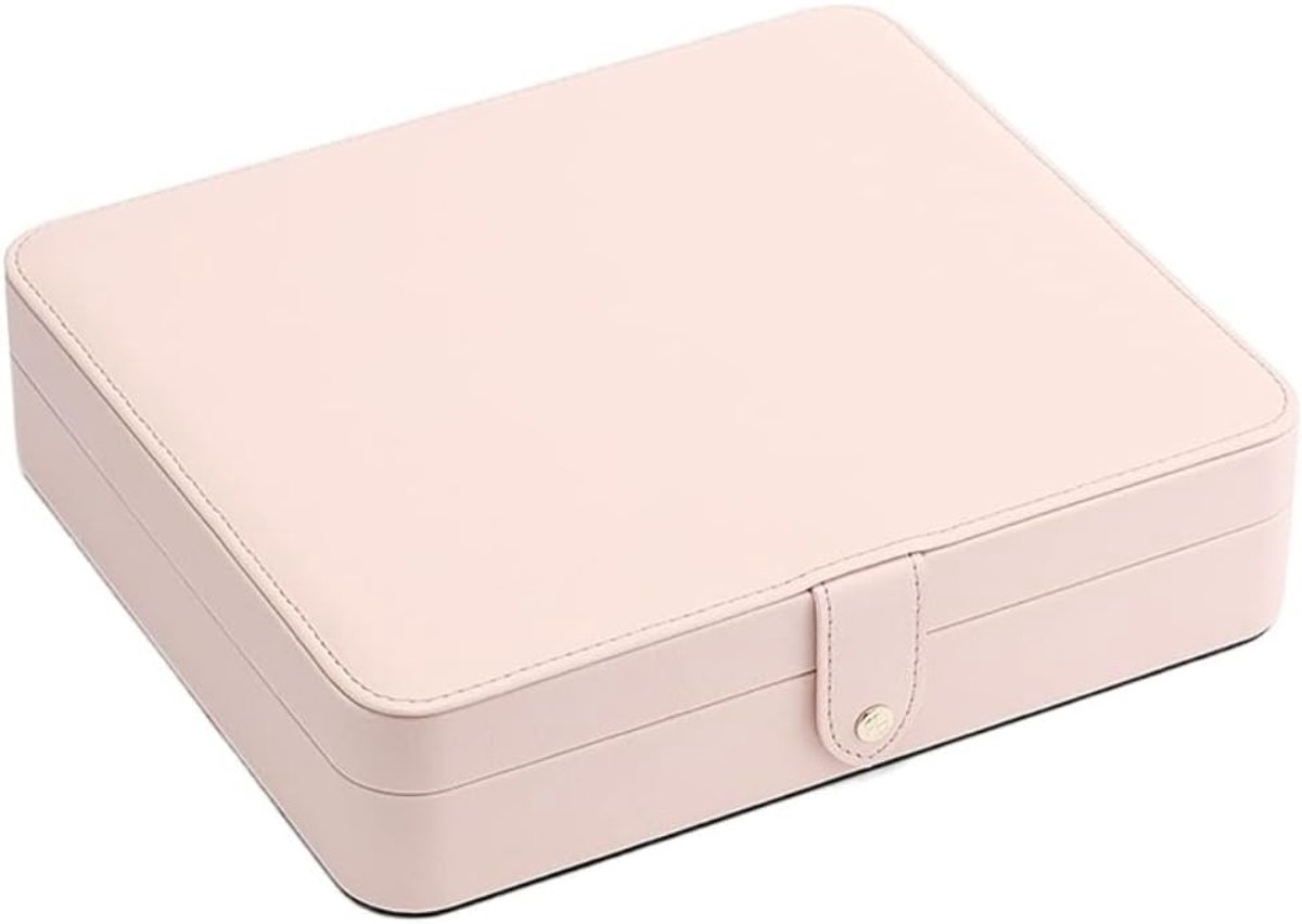 Sieradendoos Leer - Juwelendoos Opberger - Sieraden Organiseren - 8 Haken - 262 cm x 228 cm - Bruin