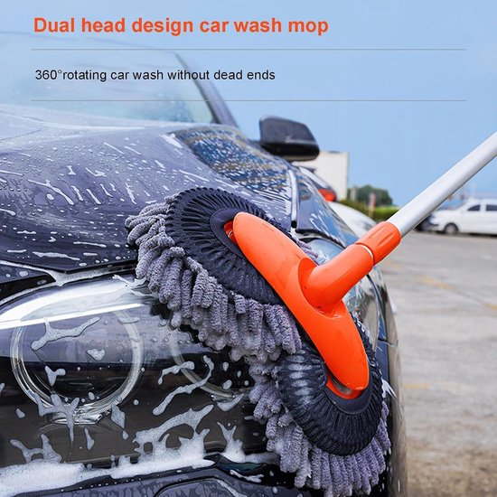 Autowasborstel Lange Steel - Voertuigreiniging Borstel - Auto Wassen - 360 Graden Rotatie - 80-135cm - Niet gespecificeerd — afbeelding 4
