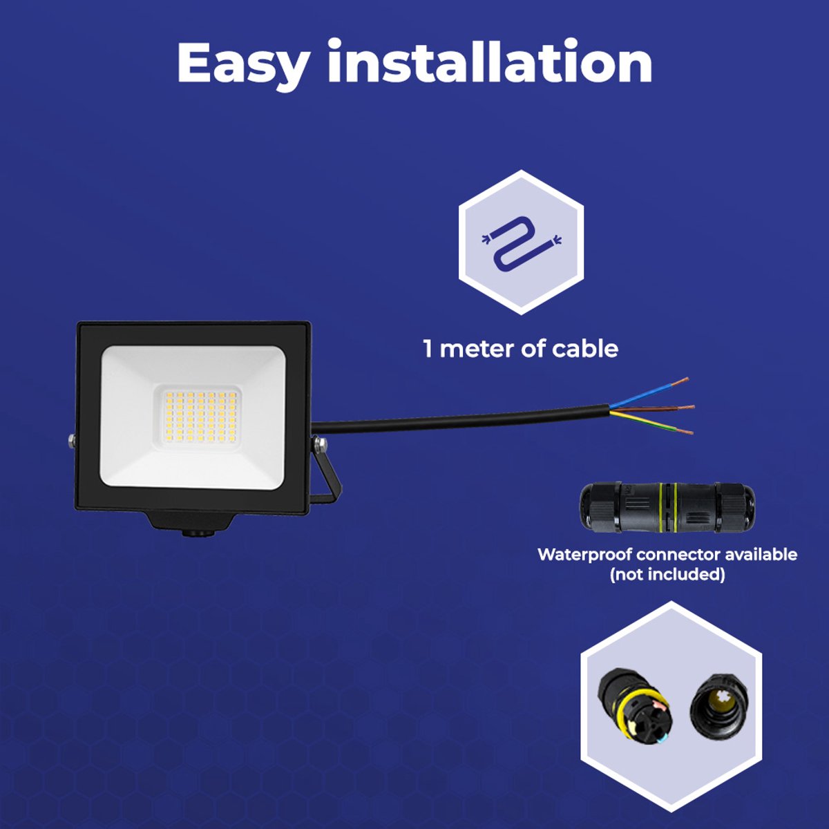 Noxion LED Floodlight Beamy G3.1 Zwart 30W 3300lm 110D - 830 Warm Wit | IP65 - Symmetrisch.