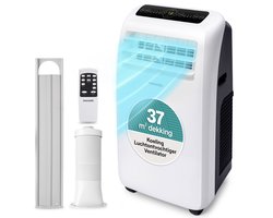 SereneLife Mobiele Airco - 12.000 BTU - 3-in-1 Draagbare Airconditioner met Ingebouwde Ontvochtigerfunctie - Afstandsbediening en Compleet Raammontage Uitlaatkit
