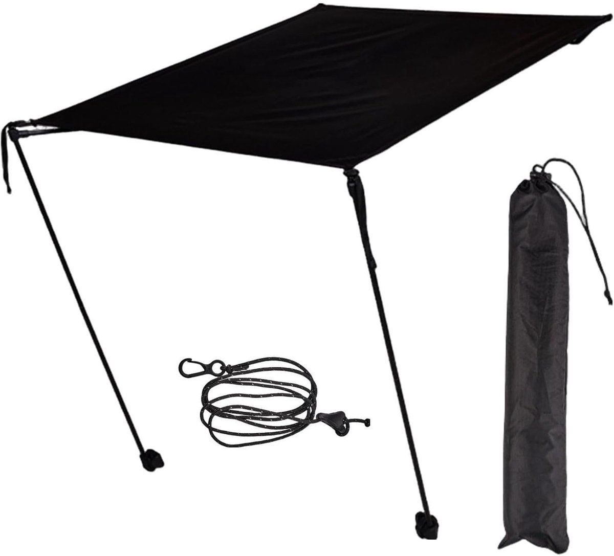Terrasparasol Intrekbaar - Zonnedak Luifel - Schaduw Creëren - UV-bestendig Materiaal - 84 cm - Blauw