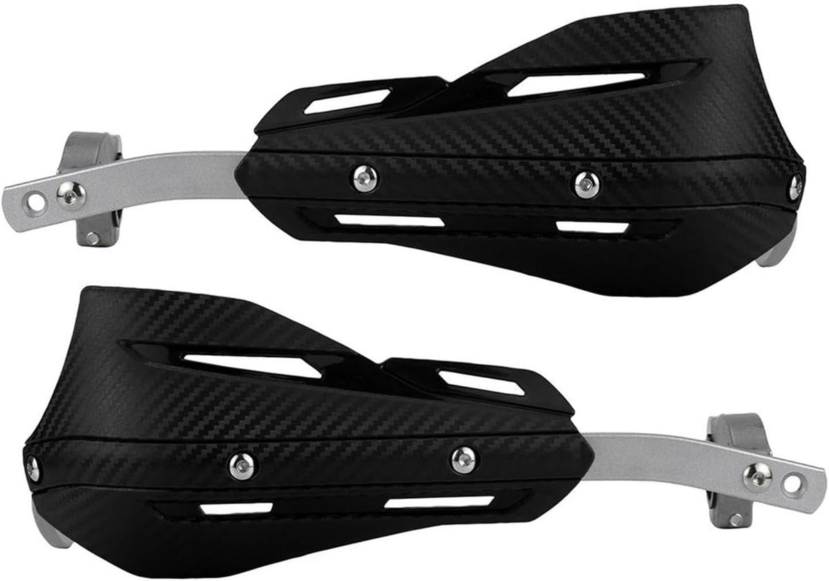 Motorfiets Handbescherming - Stuurkappen Set - Bescherming Tijdens Rijden - Duurzaam Aluminium Frame - 7/8 Inch - Zwart