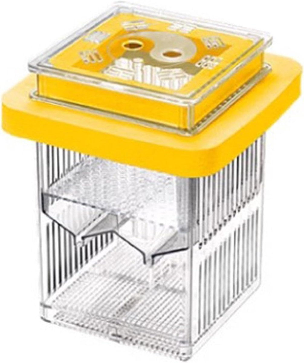 Guppy Kweekbak - Vis Incubator - Aquarium Vissen - Drijvend Ontwerp - 9 x 9 x 9 cm - Geel