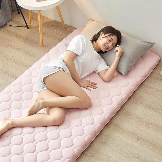 Opvouwbare futonmatras - Vloermat oprolbaar - Comfortabel slapen - Verdikte schurende stof - 135 x 200 cm - A — afbeelding 5