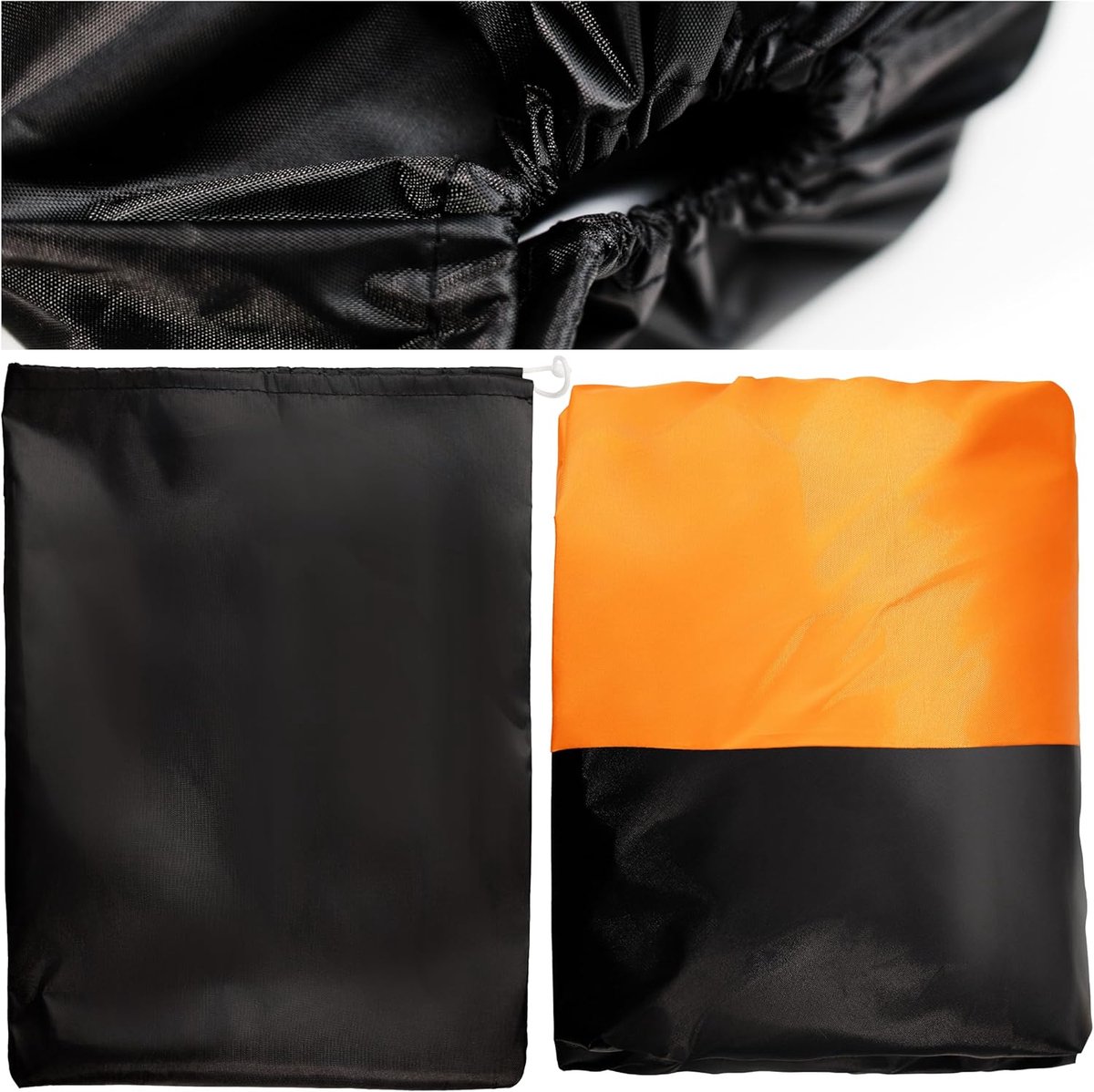Waterdichte Motorhoes - 230*105*125CM - UV-bestendig Polyester - Oranje - 1 Stuk – foto 4