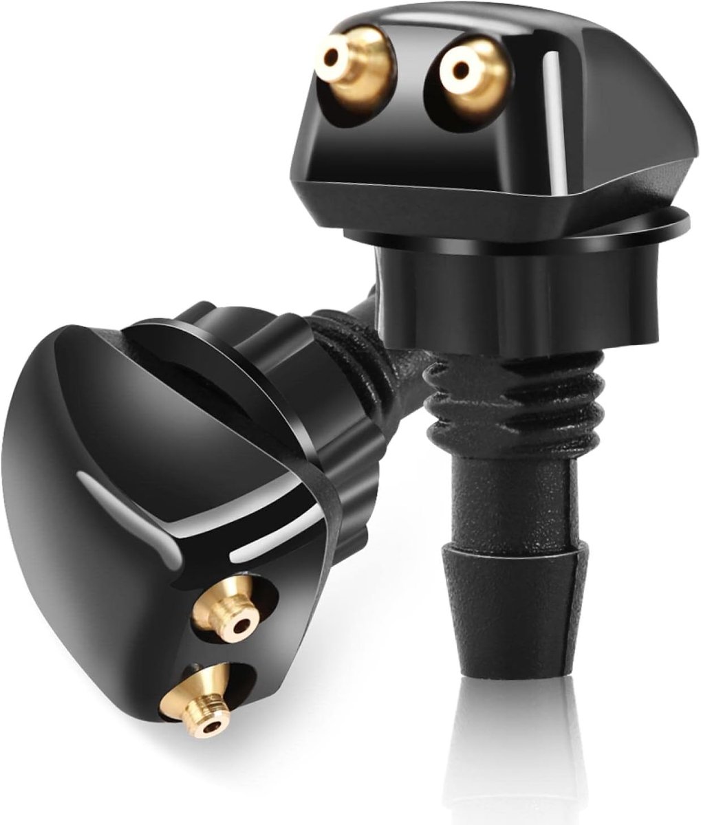 Ruitensproeier Nozzles - Wisser Onderdelen - Heldere Zicht - Duurzaam Plastic - 2 Stuks - Zwart