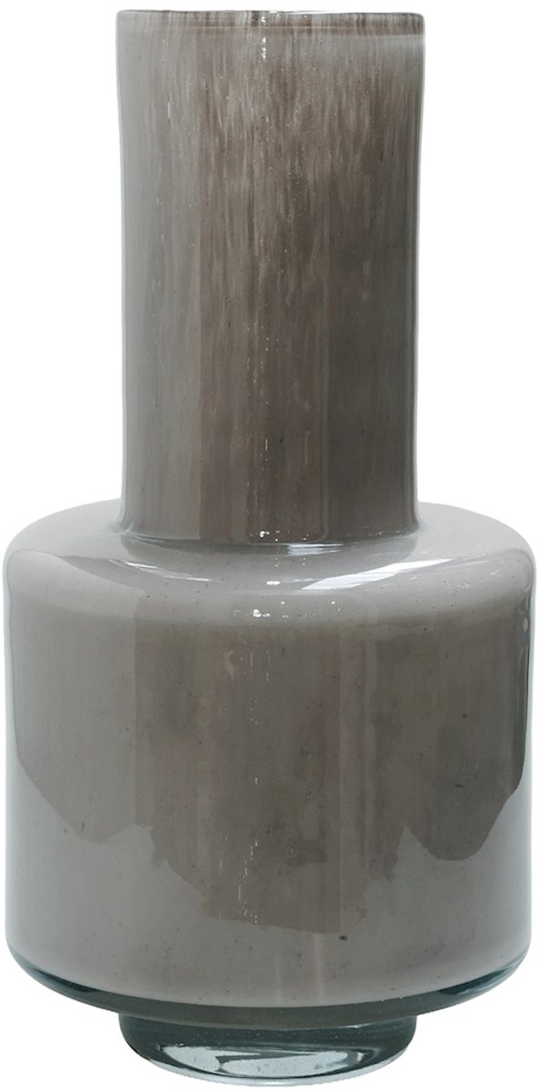 Vase The World Vaas Volta Elite | Grijs | Mondgeblazen glas | Ø19 x H36 cm