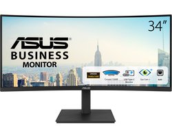 ASUS VA34VCPSR - UWQHD Curved Docking Monitor - USB C 96W - USB Hub - 100hz - 4ms - Speakers - 34 inch