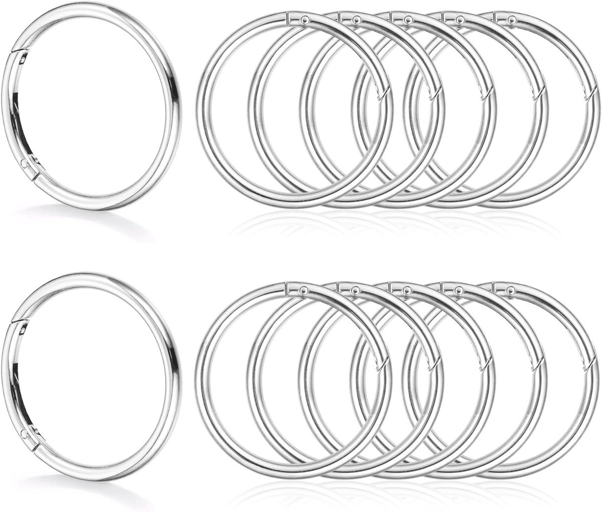Ronde Carabiner Sleutelhanger van Zinklegering voor Tassen, Sieraden en Doe-het-zelf Projecten - Duurzaam en Lichtgewicht