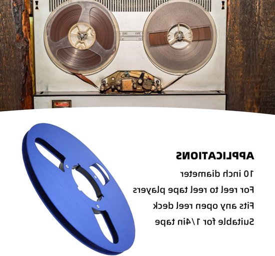 Open Reel Audio Takeup Reel 10.5 Inch - Lege Tape Reel voor Opname, 3 Gaten, Geschikt voor Reel-to-Reel Tape Recorders — afbeelding 2