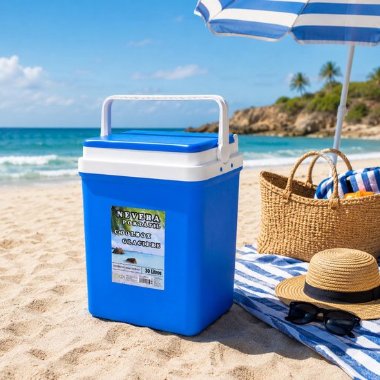 CM Iceberg koelbox - 30 Liter - kunststof - blauw - 37 x 26 x 47 cm van CM — afbeelding 2