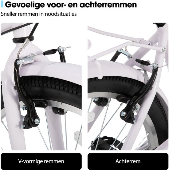 Hiland Breeze Dames Commuter Stadsfiets - 26" - 7 Versnellingen - Handrem - Mand - Standaard - Paars - Geschikt voor buitenactiviteiten in de lente van Hiland — afbeelding 5