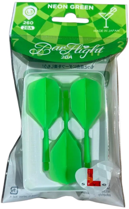 L-style Barflight Neon Green L3 260 Flight & Shaft combinatie van L-Style — afbeelding 3