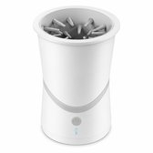 Automatische Hondenpotenreiniger - Elektrische Voetenwasser voor Honden - Pootreiniger met Zachte Siliconen Borstels - Verwijderbare Binnenvoering - Wit