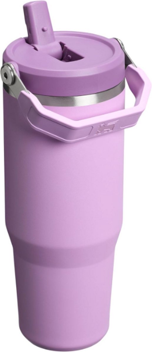 STANLEY IceFlow 2.0 Flip Straw Tumbler 30 oz / 0.86L (Lilac) – Geïsoleerde RVS Drinkfles met Handvat – Lekvrije Thermosbeker met Flip Straw – BPA-vrij – foto 4