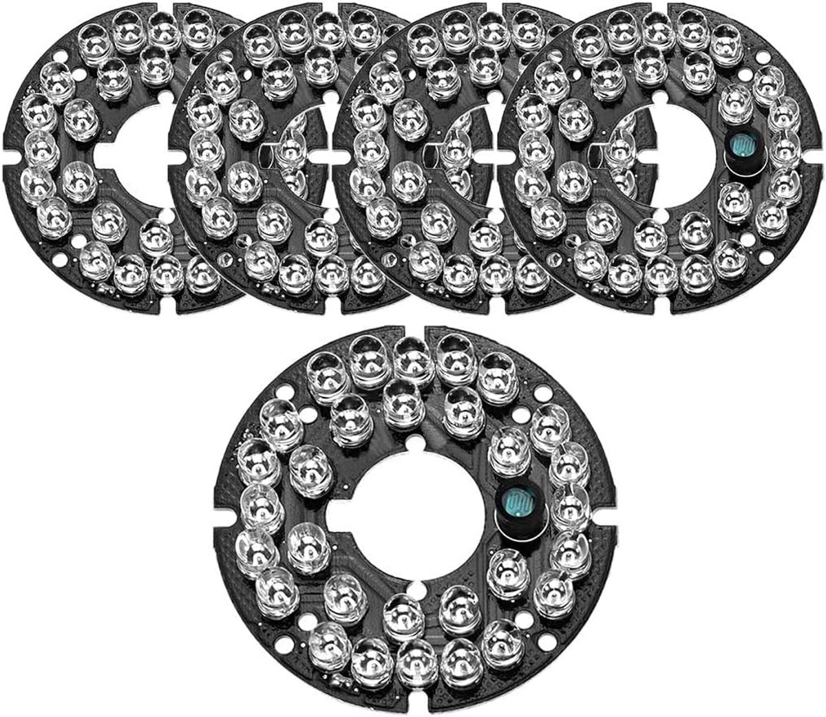 IR Infrarood Board - IR Illuminator Lamp - Nachtzicht Verbeteren - 30 LEDs 850nm - 53 mm Buitendiameter - Niet gespecificeerd
