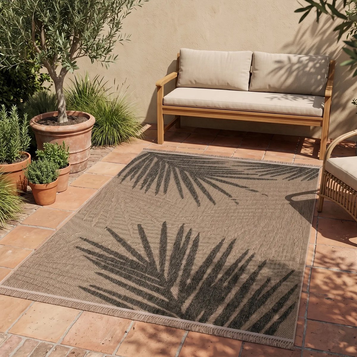 Flycarpets Binnen en Buitenkleed - Vloerkleed Colinna - Beige