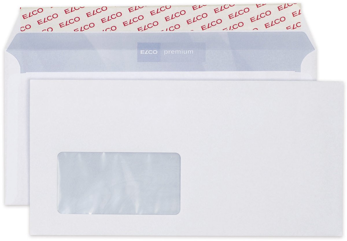 Elco envelop Premium C5/6 FSC 100 gram met venster links 500 stuks - EO-30779