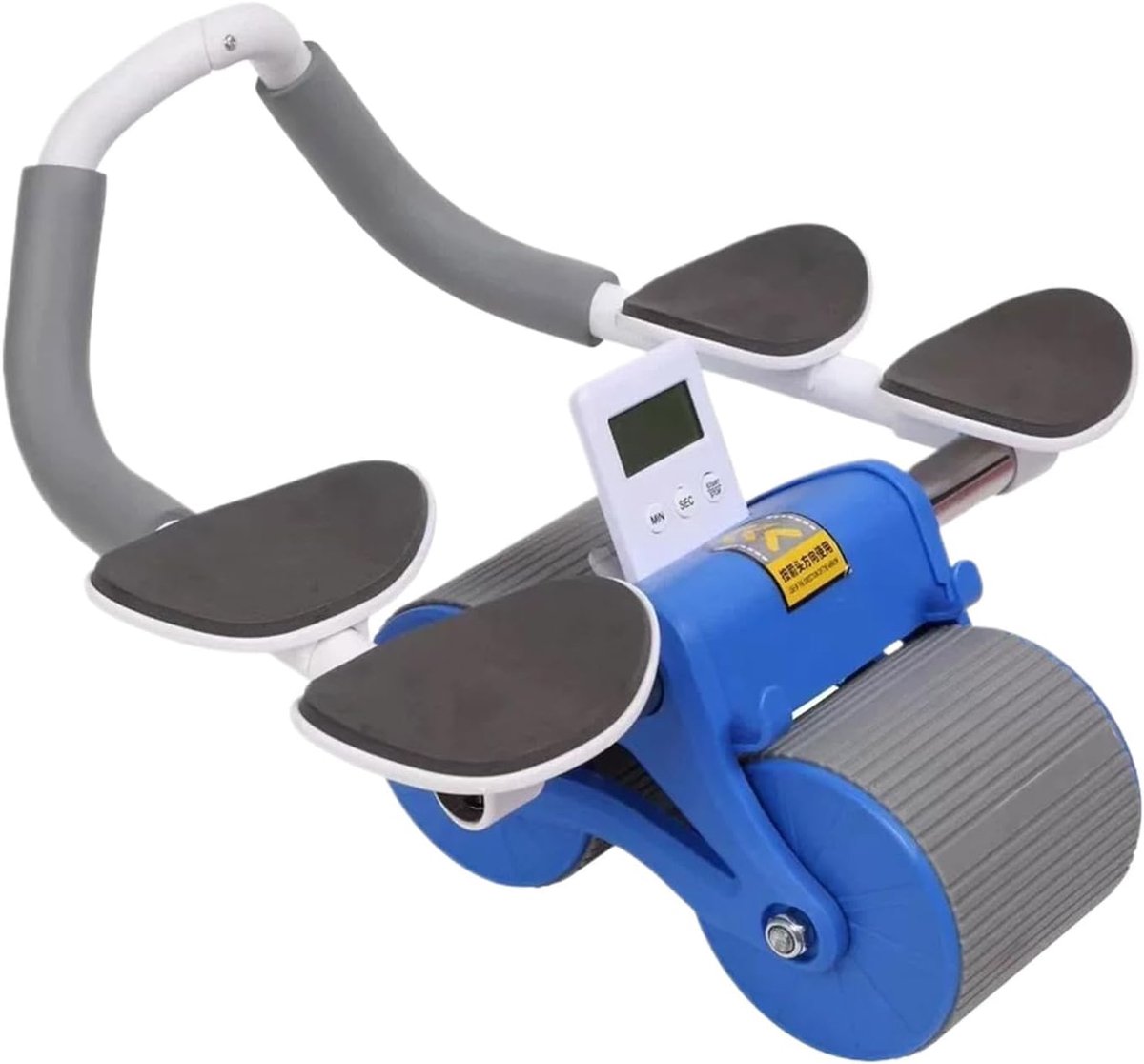Buikspierwiel - Core trainer - Kracht training - Automatische terugslag - 32 x 24 x 17 cm - Blauw