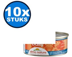 10x Almo Nature Daily Mousse - Oceaanvis - Kattenvoer Natvoer - 85g