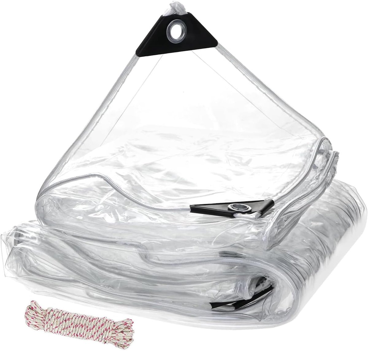 Transparant Zeil - Waterdicht PVC Doek - Tuin Meubels Beschermen - Scheurvast UV Bestendig - 25m x 25m - Transparant