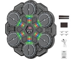 Muziek Boksmachine - Interactieve Trainer - Thuis Fitness - Schokabsorberende Doelen - 34 cm - Zwart