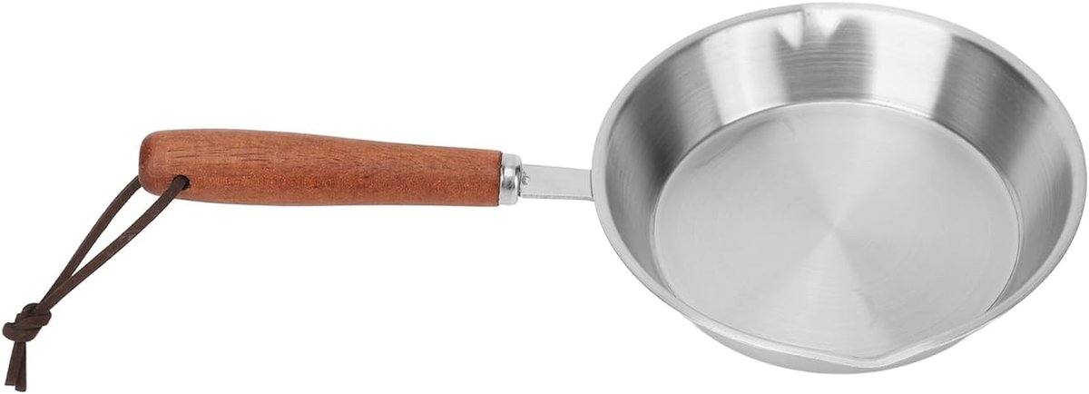 Roestvrijstalen Koekenpan - Antiaanbakpan Eierpan - Snel Ontbijt Maken - Moeiteloos Koken - 1.9 Liter - Zilver