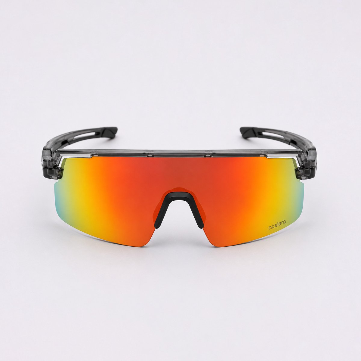 Acelera Intermediate Fietsbril - Gepolariseerde fietsbril met verwisselbare lens - Fiets zonnebril - Wielrenbril - Unisex - Grijs