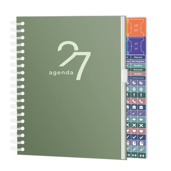 Agenda 2027 – A5 – Weekagenda – Hardcover – Groen