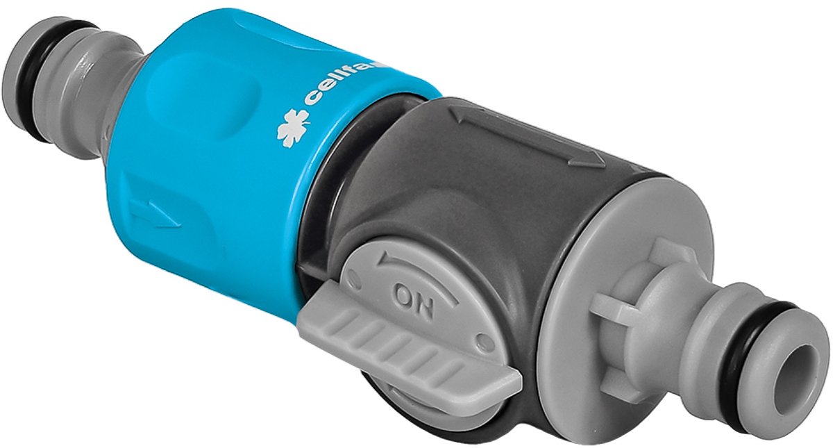 Cellfas Serie - Dubbele Koppeling Met Kraan - 1/2", 3/4", 5/8" - ABS POM PP