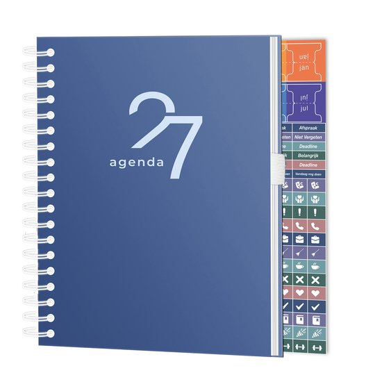 Agenda 2027 – A5 – Weekagenda – Hardcover – Blauw