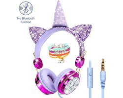 Kinder Koptelefoon - Met Unicorn armband - Koptelefoon – Bling Headset - Headset Eenhoorn – Eenhoorn Koptelefoon – Meisjes Koptelefoon -Meisjes Speelgoed – Cadeau - Sinterklaas - Feestdagen - Bedraad -