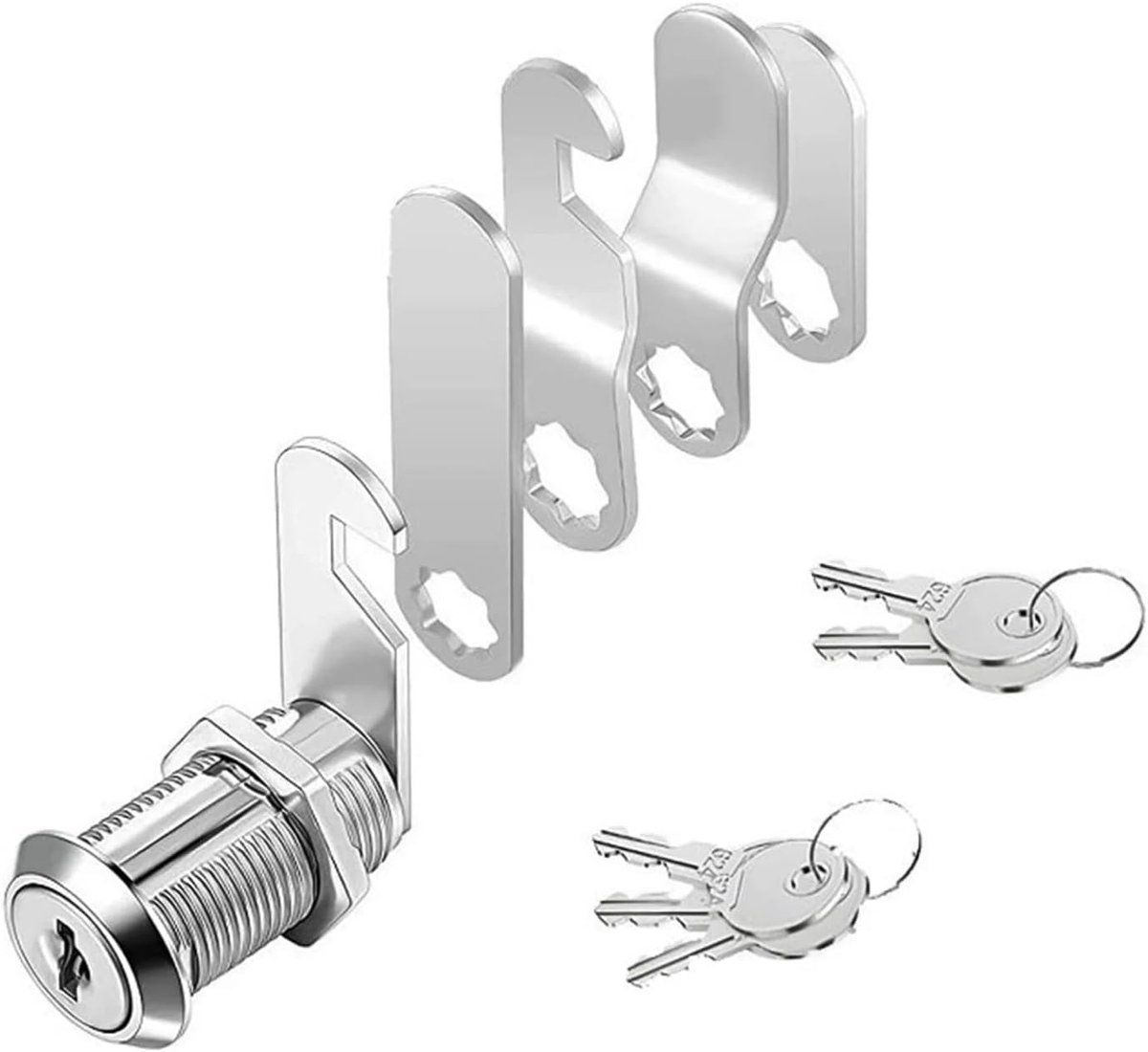 Brievenbus slot - Kast slot - Post beveiligen - Weerbestendig ontwerp - 16mm - Zilverkleurig