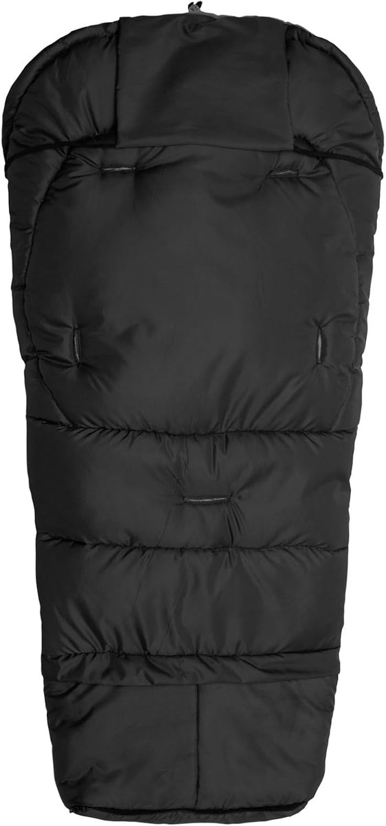Voetenzak kinderwagen - Reiswieg buggy - Winterse uitjes - Warm fleece gevoerd - 80 x 40 cm - Zwart – foto 5