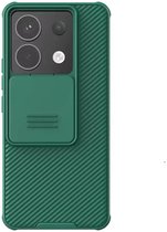 Nillkin CamShield Hoesje voor de Xiaomi Redmi Note 13 Pro 5G / Poco X6 - Back Cover met Camera Slider Donker Groen