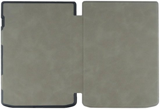 E-Reader Hoes Geschikt voor PocketBook InkPad 4 - Book Case met Sleep/Wake Functie - Kunstlederen Beschermhoes - Grijs van omoton — afbeelding 3