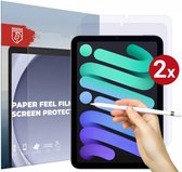 Rosso Screen Protector Geschikt voor Apple iPad Mini 7 / 6 | Paper Feel | Papier Gevoel Folie | Ultra Clear Beschermfolie | Case Friendly | Duo Pack