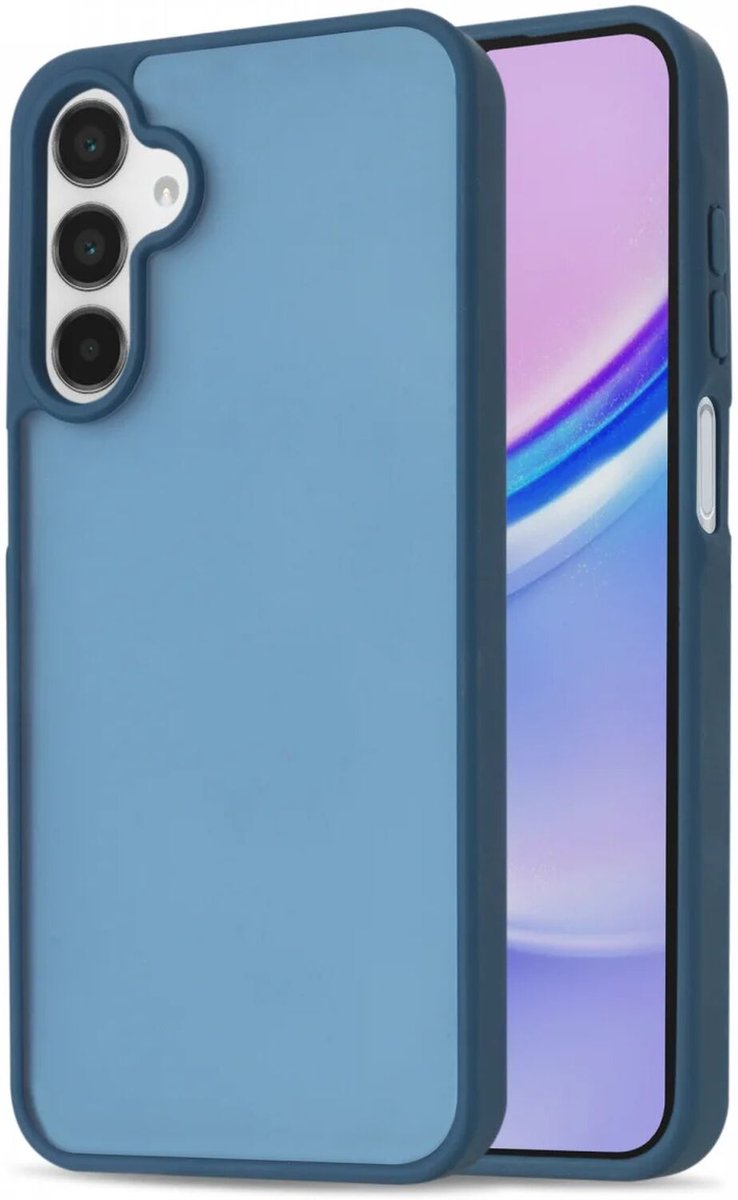 Hoesje Geschikt voor Samsung Galaxy A15 - Matte Back Cover - Blauw