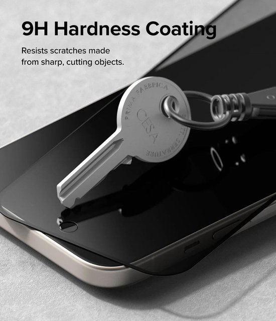 Ringke Apple iPhone 15 Plus Protecteur d'écran Confidentialité Tempered Glass 9H
