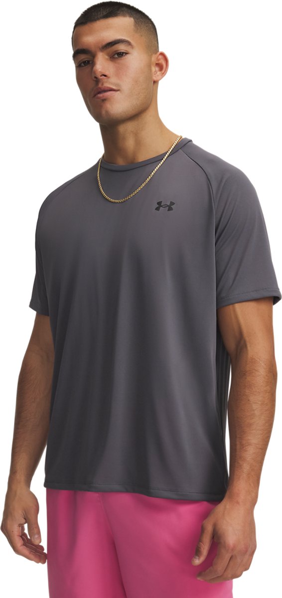 Under Armour UA Tech 2.0 SS Tee-GRY Heren Sportshirt - Castlerock - Zwart