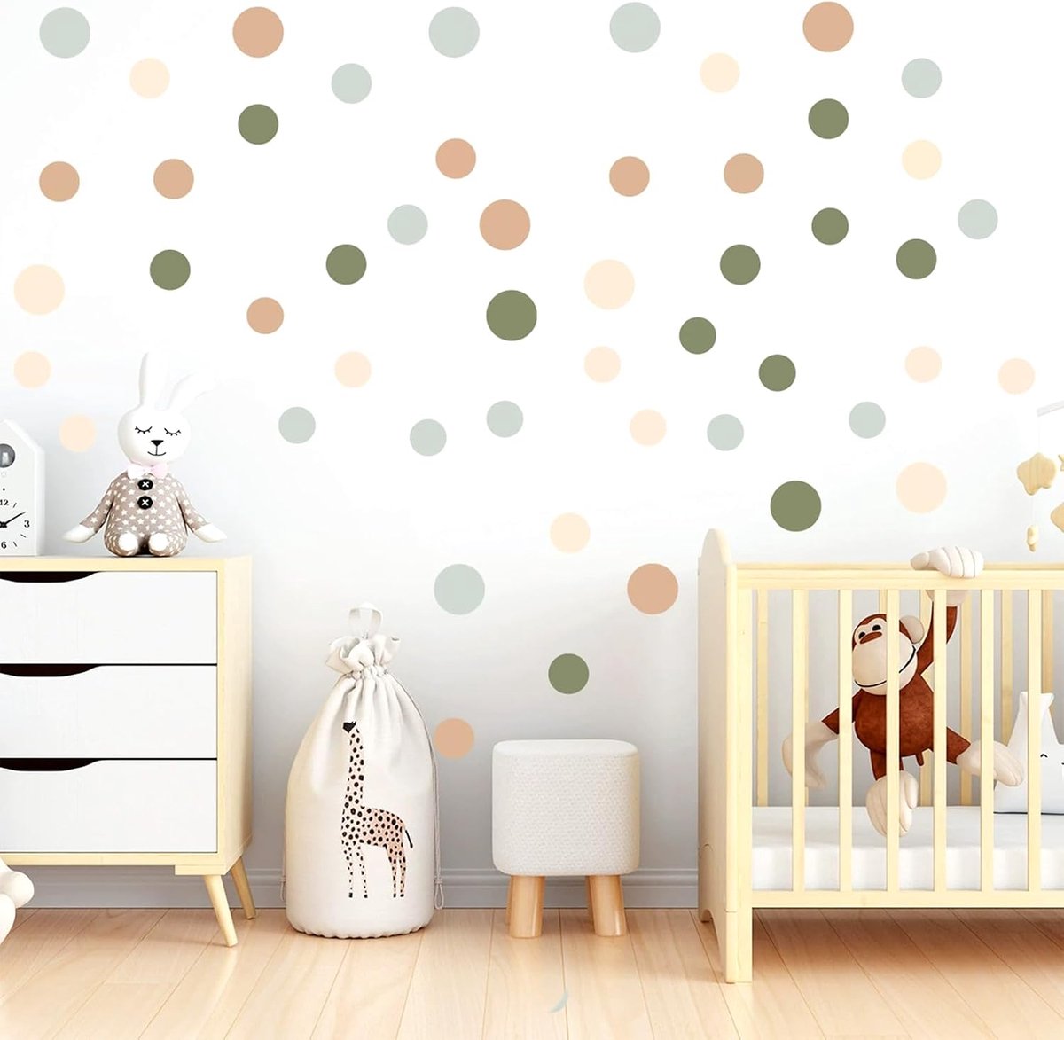 84 stuks muurstickers, cirkels, waterdichte muurstickers voor kinderkamer, babykamer en speelkamer voor meisjes en - ShopVlot