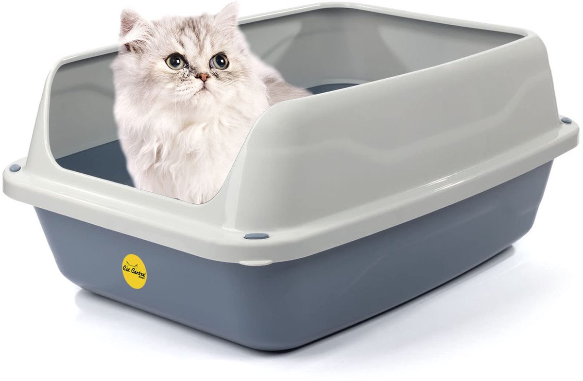 Famanu – Middelgrote kattenbak met capuchon, donkergrijs en extra diep, ideaal voor katten Famanu – Middelgrote kattenbak met capuchon, donkergrijs en extra diep, ideaal voor katten