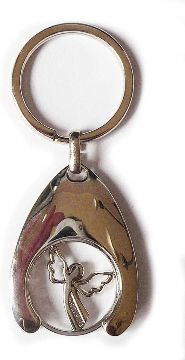 Sleutelhanger Engel glanzend - Metaal - Uniek ontwerp - Perfect als cadeau - ShopVlot