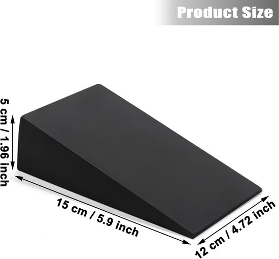 Yoga Blok - Zwart - 15 x 12 x 5 cm - Ergonomisch en Antislip - Voor Diverse Trainingen — afbeelding 2